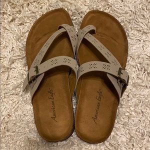 NWT American Eagle Sandals Tan and Brown